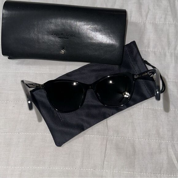 rag & bone Black 55mm Cat Eye Sunglasses main image 7